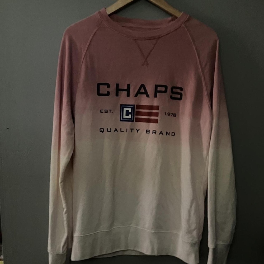 ombre color chaps sweatshirt